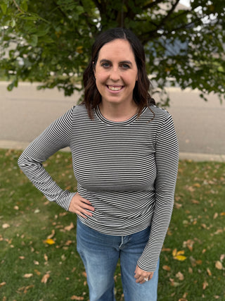 Jess Top | Women's Crew Neck Long Sleeve Top