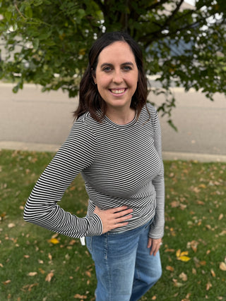 Jess Top | Women's Crew Neck Long Sleeve Top
