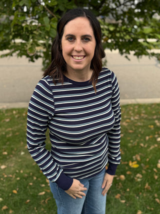 Stacy Top | Long Sleeve Crew Neck