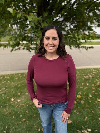 Stacy Top | Long Sleeve Crew Neck
