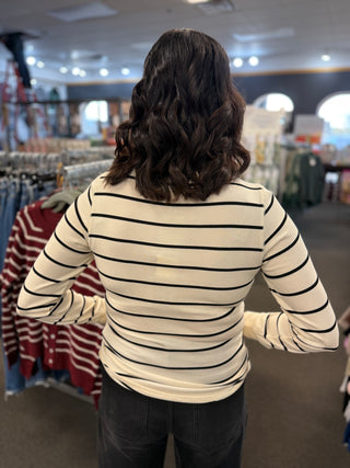 Stacy Top | Long Sleeve Crew Neck