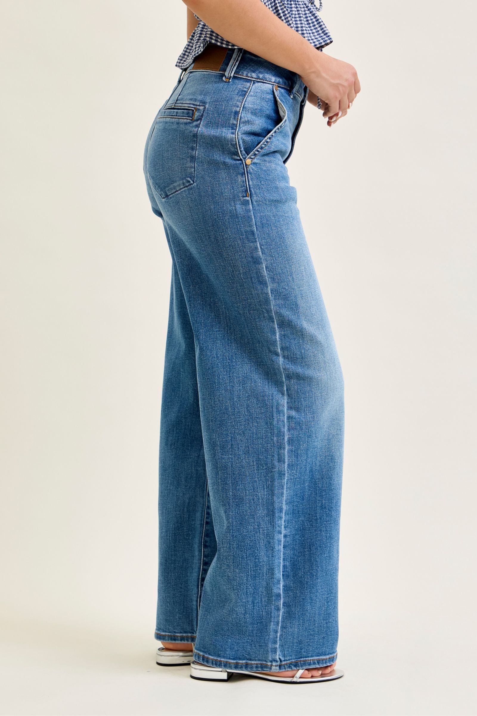 High Waist Column Trouser