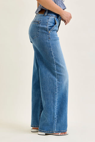 High Waist Column Trouser
