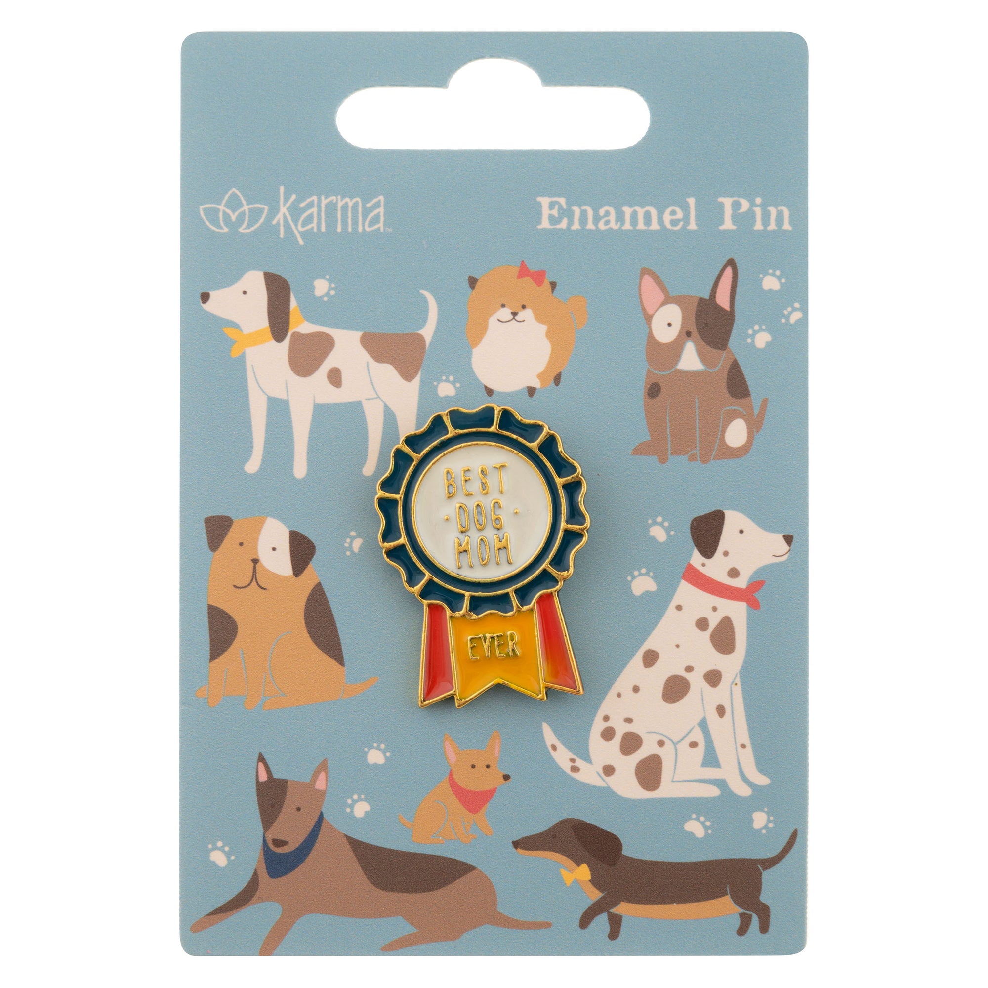Best Dog Mom Enamel Pin
