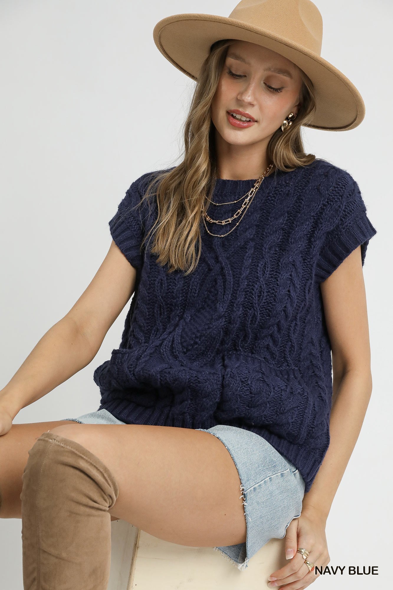 Chunky Cable Knit Sweater Vest FINAL SALE