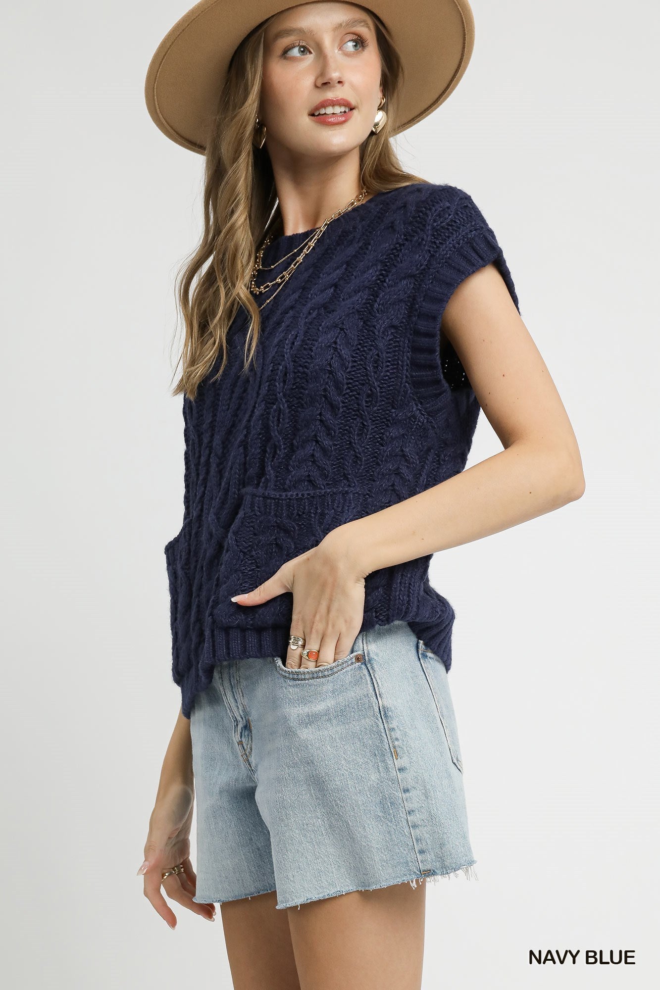 Chunky Cable Knit Sweater Vest FINAL SALE