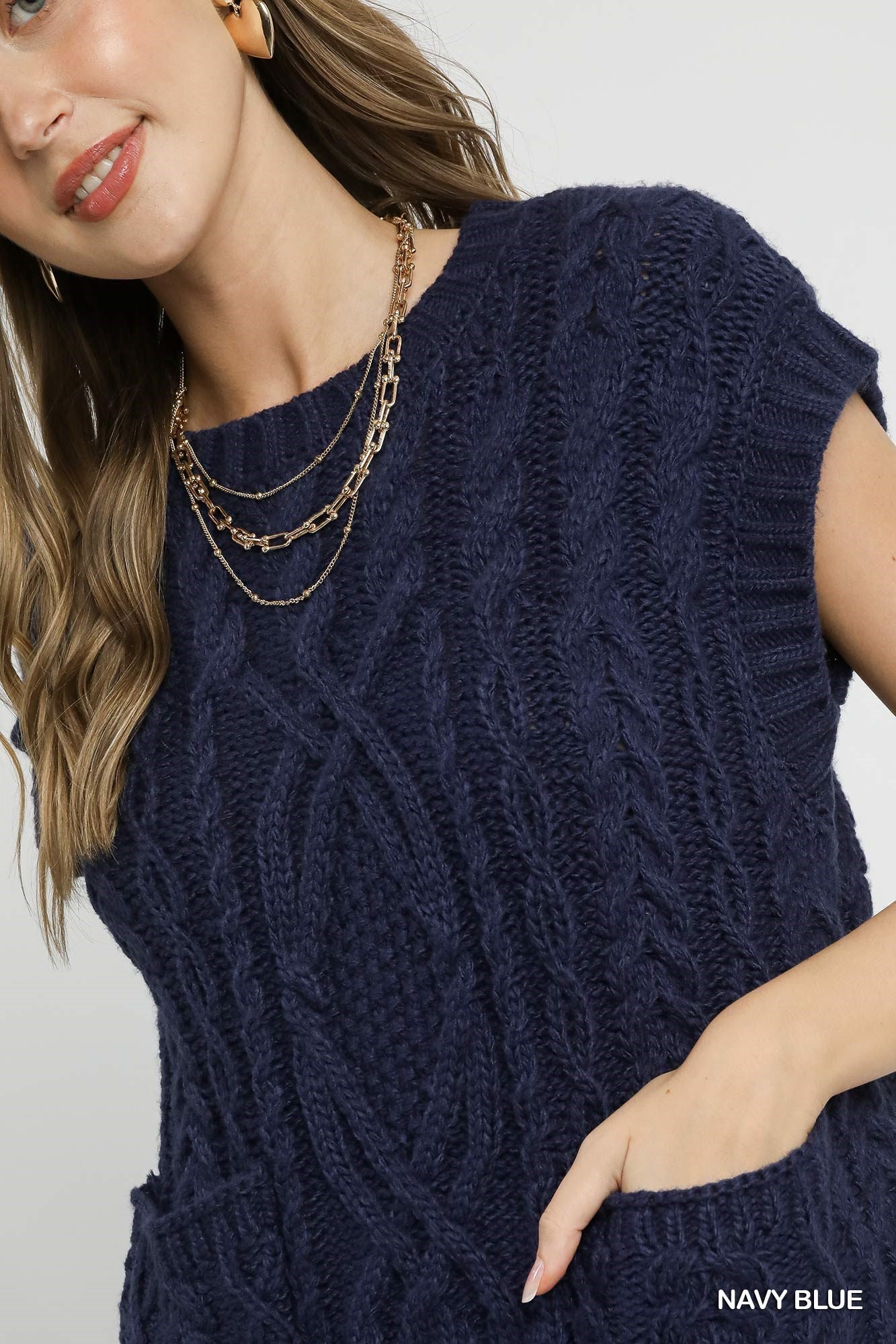 Chunky Cable Knit Sweater Vest FINAL SALE