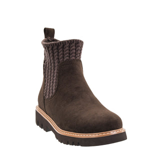 Corkys Keep Me Warm Ankle Booties - Chocolate Faux Suede