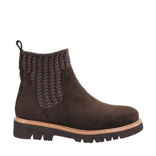 Corkys Keep Me Warm Ankle Booties - Chocolate Faux Suede