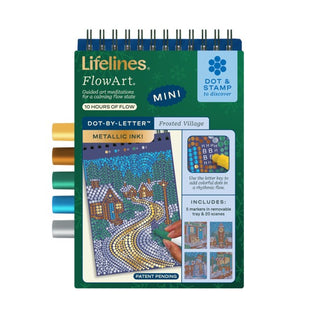 FlowArt Mini Dot-by-Letter Kit - Frosted Village