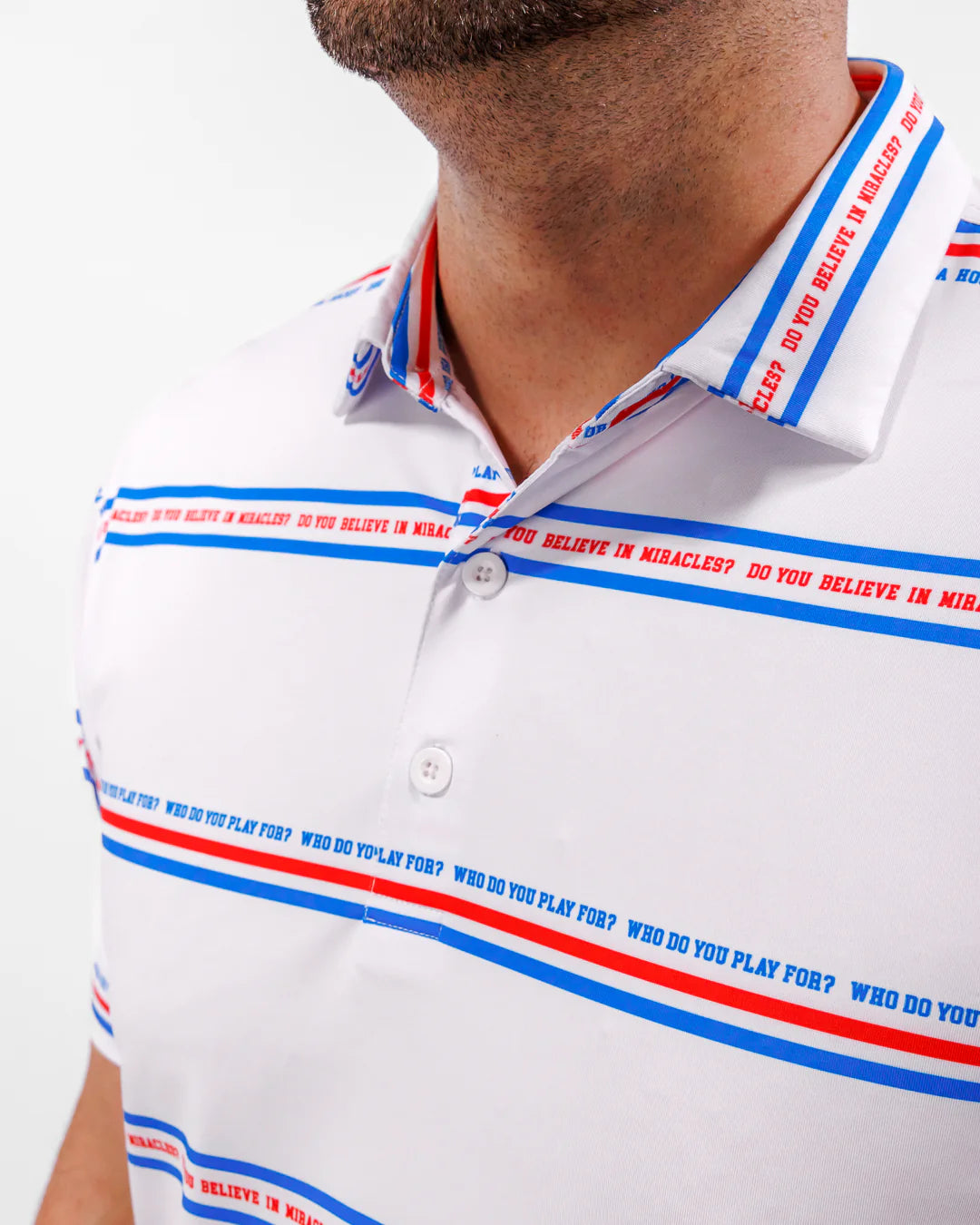 Waggle Linesman Men's Polo - 1980 Miracle Hockey Team Collection