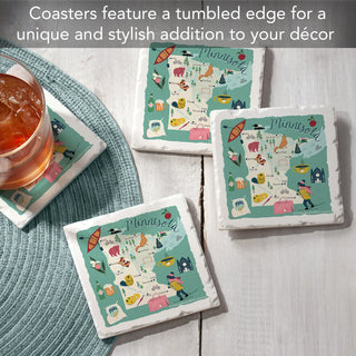 Minnesota Coasters Set of 4