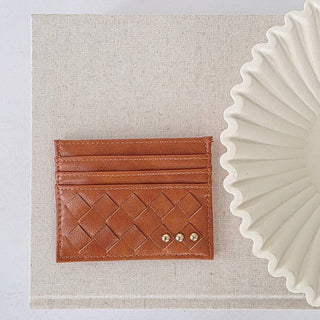 Mariah Woven Small Card Holder Wallet