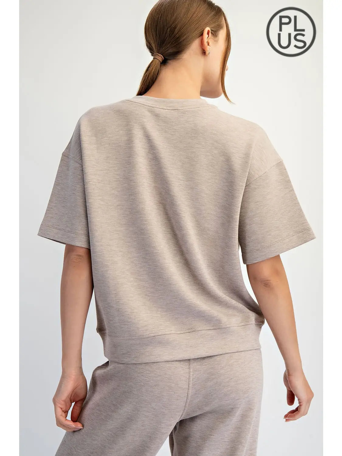 Modal Scuba Short Sleeve Top Plus