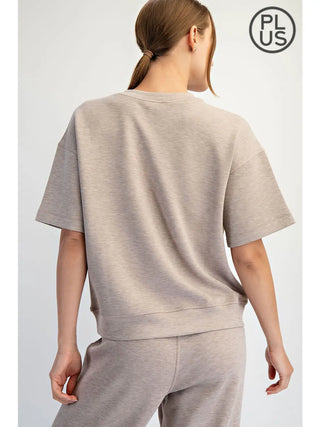 Modal Scuba Short Sleeve Top Plus