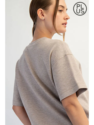 Modal Scuba Short Sleeve Top Plus