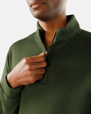 Waggle- Sunday Mens's Quarter Zip Moss