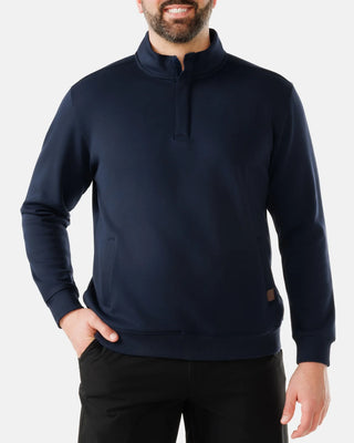Men's Waggle Sunday Quarter-Zip Pullover - Navy