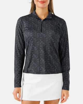 Waggle Nightshade Women's Refresh Quarter Zip - UPF 50+