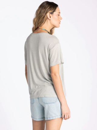Opalite Relaxed Fit Striped Cotton Tee