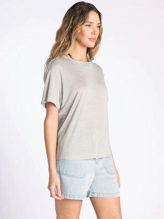 Opalite Relaxed Fit Striped Cotton Tee