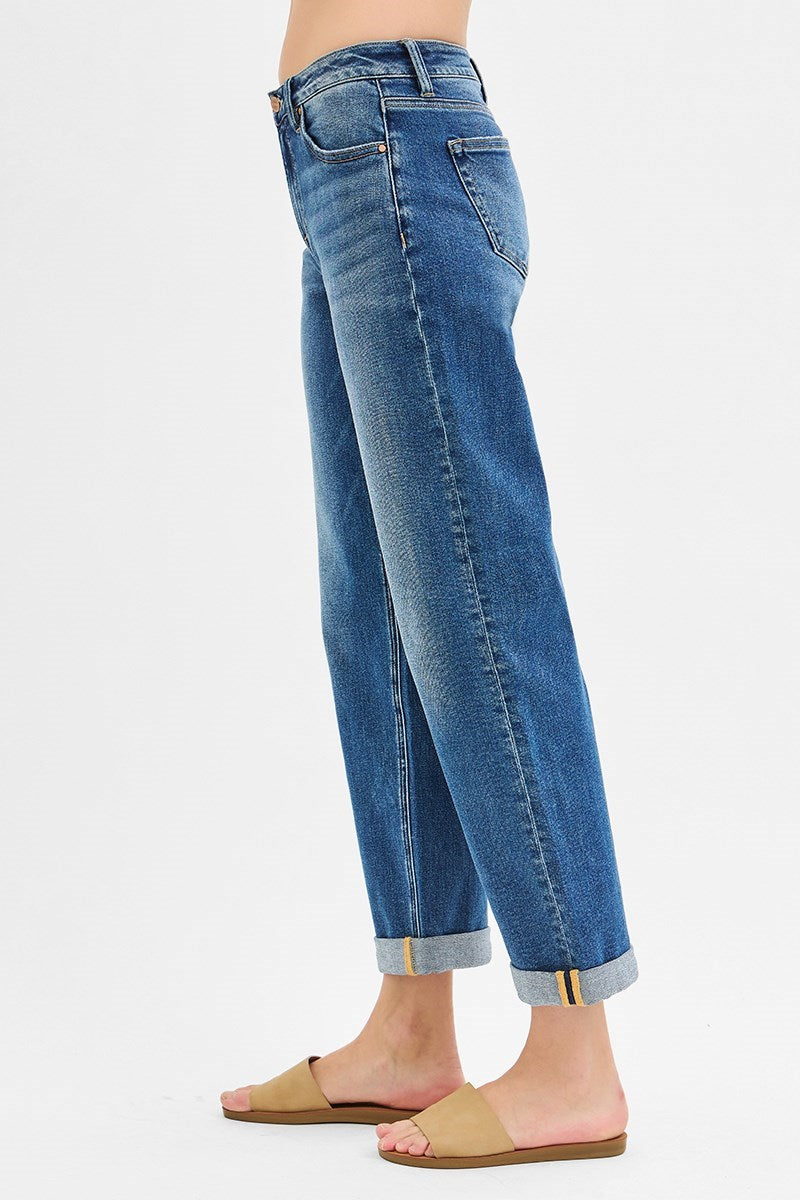 Risen Boyfriend Roll Up Jeans