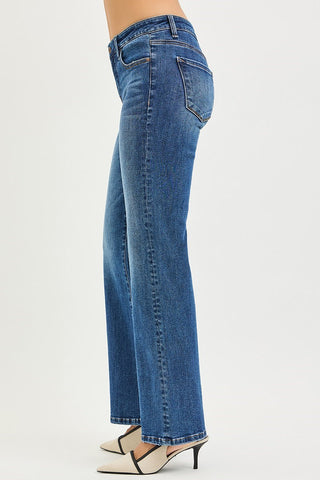 Risen Tummy Control Low Rise Bootcut Jeans