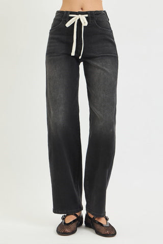 Risen High Rise Wide Baggy Jeans