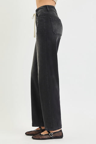 Risen High Rise Wide Baggy Jeans