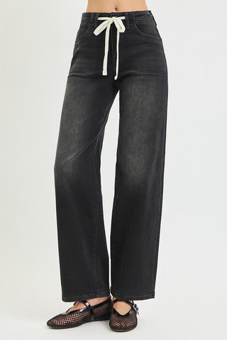 Risen High Rise Wide Baggy Jeans
