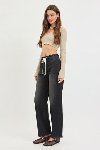 Risen High Rise Wide Baggy Jeans