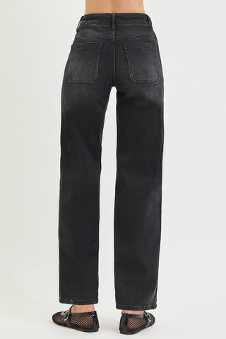 Risen High Rise Wide Baggy Jeans