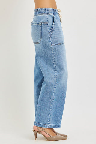 Slouchy Cropped Baggy Jeans