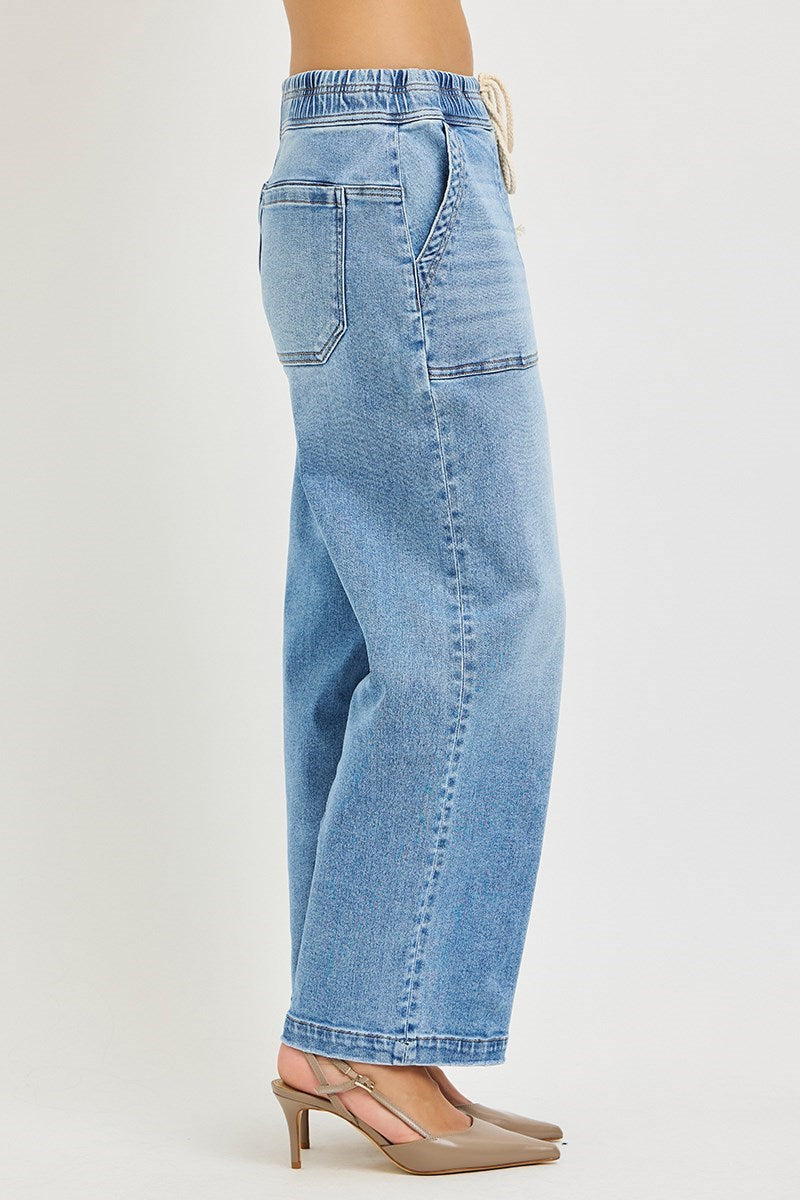 Slouchy Cropped Baggy Jeans
