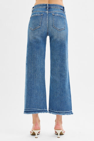 Risen Mid Rise Crop Wide Jeans Plus