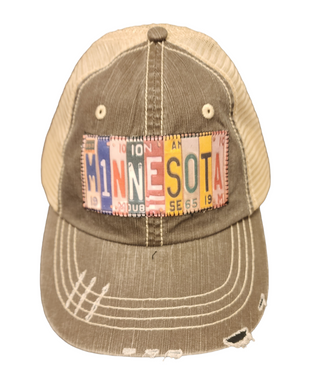 Happy Camper License Plate Trucker Cap FINAL SALE