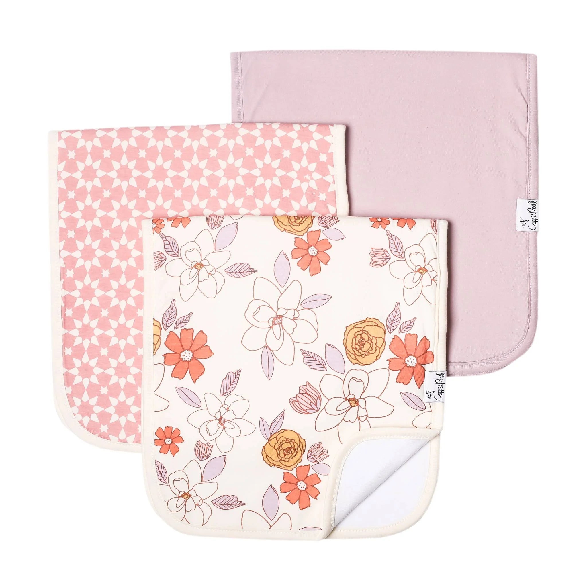 Ferra Copper Pearl Burp Cloth Set