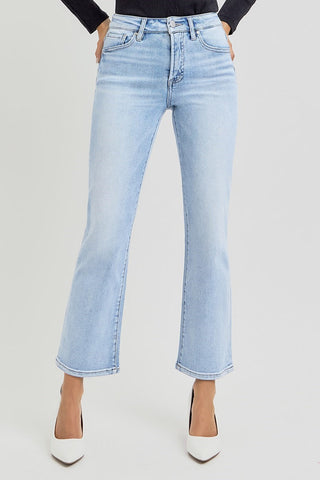 Risen Tummy Control High-Rise Crop Straight-Leg Jeans