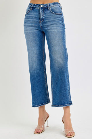 Risen Tummy Control Wide Leg Jeans