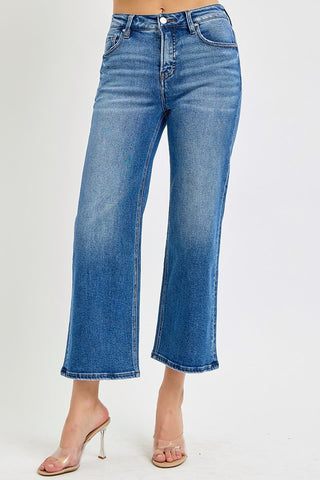 Risen Tummy Control Wide Leg Jeans