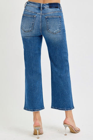 Risen Tummy Control Wide Leg Jeans