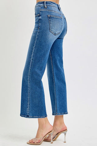Risen Tummy Control Wide Leg Jeans