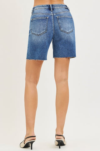 Risen Plus Mid Length Raw Hem Shorts FINAL SALE
