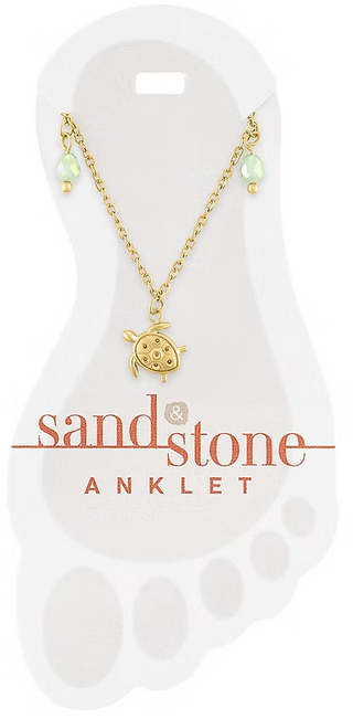 Gold Turtle Dangle Anklet