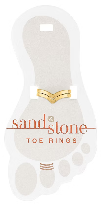Sand & Stone Toe Ring - Gold