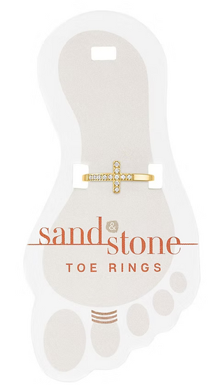 Sand & Stone Toe Ring - Gold