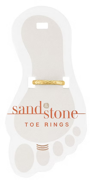 Sand & Stone Toe Ring - Gold