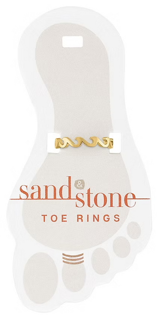 Sand & Stone Toe Ring - Gold