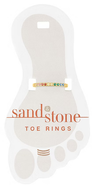 Sand & Stone Toe Ring - Gold