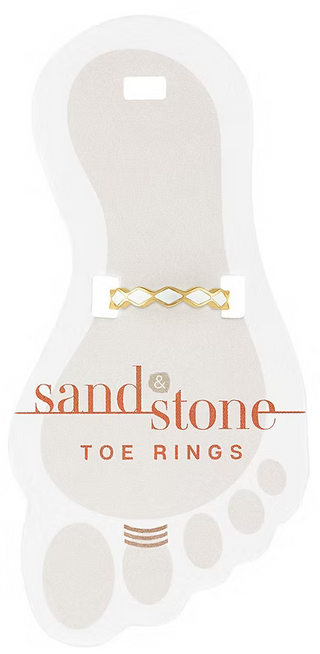 Sand & Stone Toe Ring - Gold